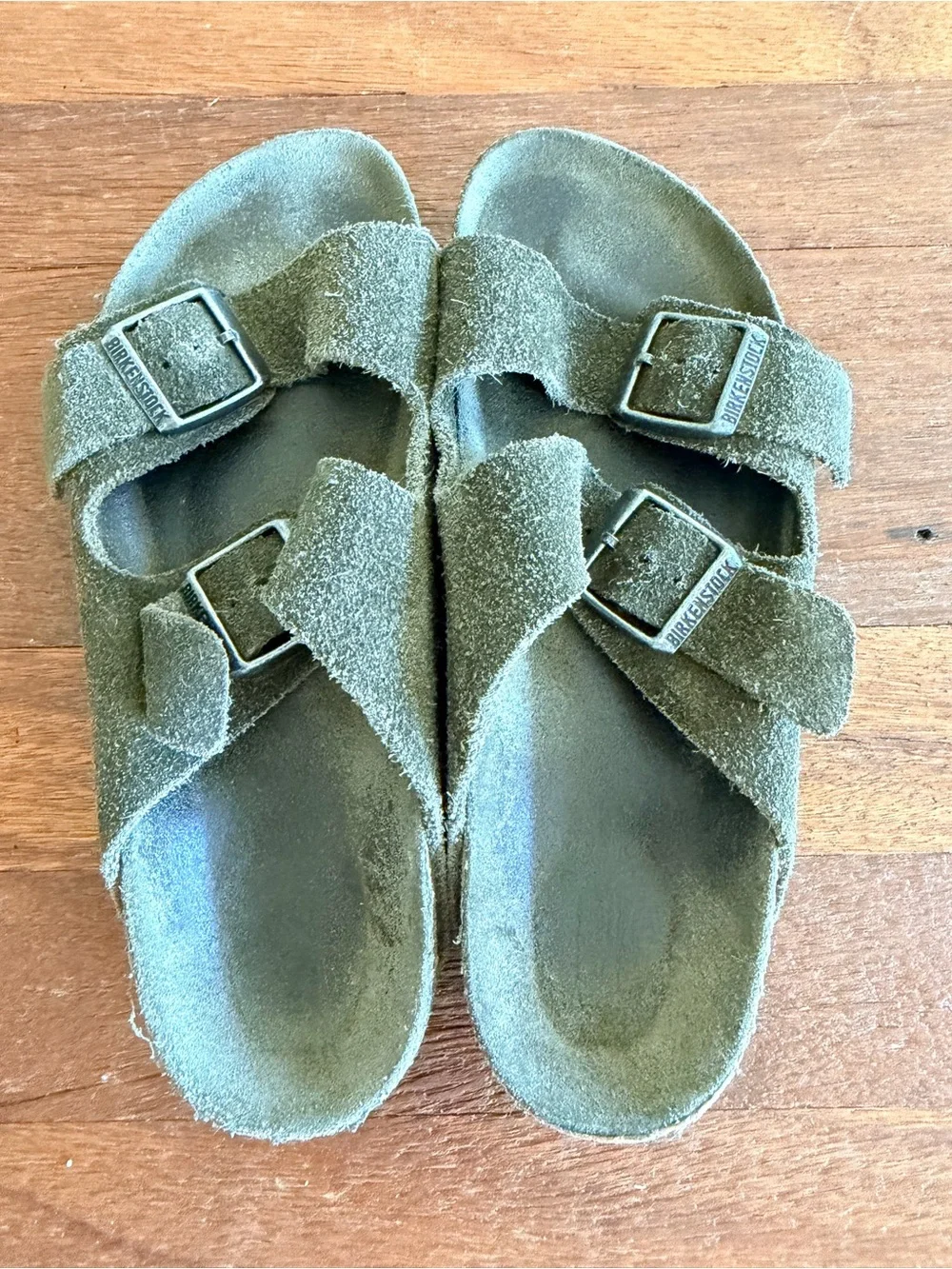 Birkenstock Arizona Soft Footbed Suede Thyme Tonal EU 35 US 4‑4.5 Medium‑Narrow